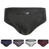 Men's Big Size Briefs Modal Teen Mid-Waist Underwear Sexy Solid Color Underwear Breathable Shorts L XL 2XL 3XL 4XL 5XL