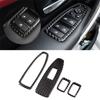 4pcs Carbon Fiber Car Interior Window Lift Switch Button Cover Stickers Trim For BMW 3 4 Series F30 F32 2013-2018