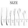 1Pc Matte Silver Steak Knife Fork Teaspoon Flatware 18/10 Stainless Steel Dinnerware Dessert Cutlery Kitchen Western Tableware Heavy Duty