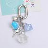 Dice Keychain Creative Star Manger Punk Style Keyrings for Women Bag Hanging Ornaments Accessories