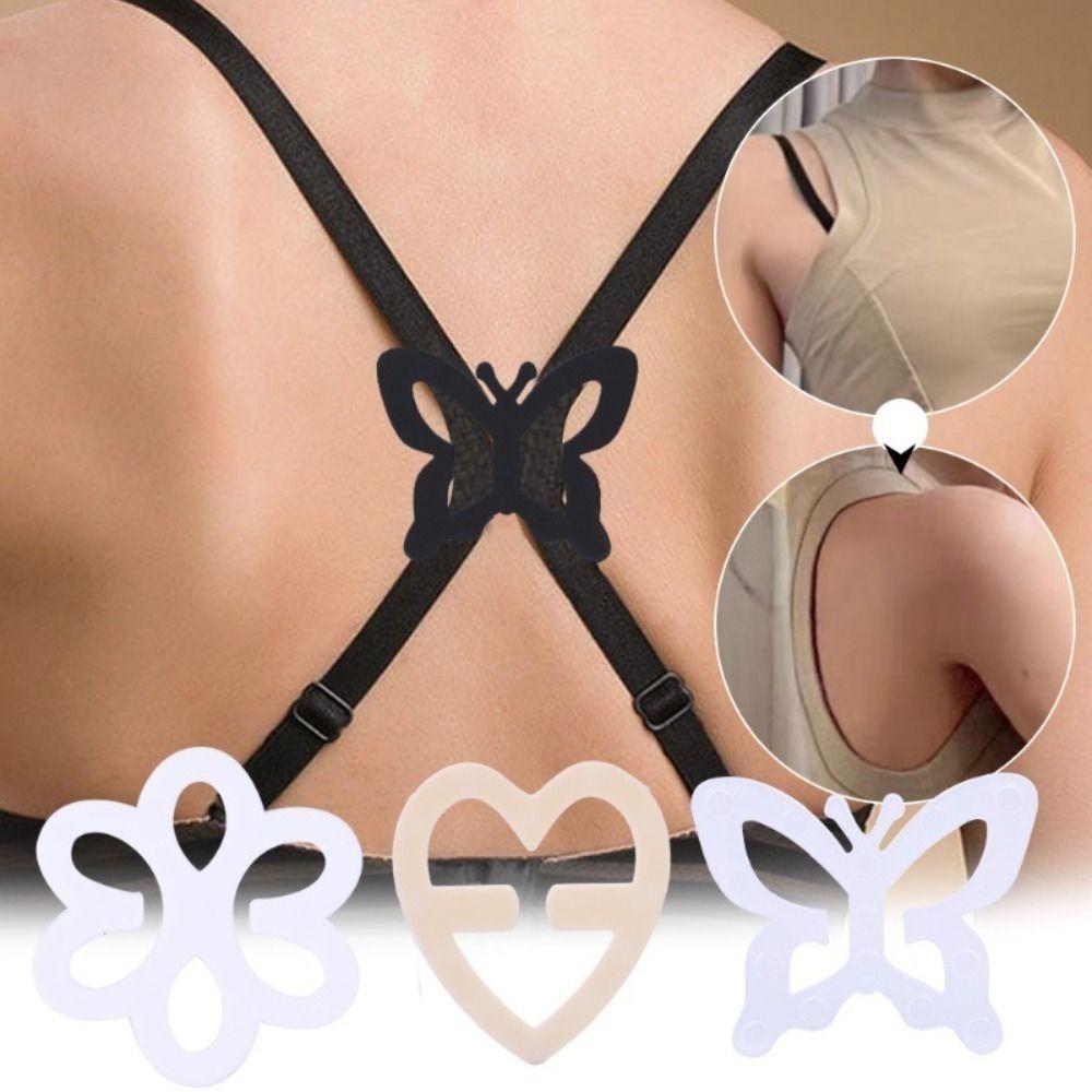 Butterfly/Flower/Heart Shape Women's Bra Anti-Slip Buckle Bra Shoulder Strap Cross Retainer