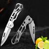 Fruit Knife Folding Pocket Knife Stainless Steel with Non-slip Handle Keychain for Kitchen Accessories
