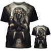 Summer Retro Style Fashion Egyptian Pharaoh Mummy 3D Harajuku Print Short Sleeve T-shirt Quick Dry Men's Crew Collar Loose Top