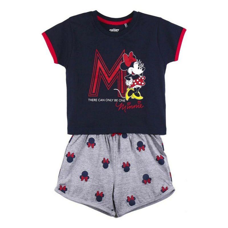 Minnie Mouse Minnie Mouse Summer Pajamas Dark Blue Gray 10 Years