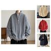 Men's Solid-color Loose Cardigan, Sweater, Knitted Sweater, Men's And Women's Stand-up Collar Zipper Jacket
