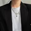 Korean Minimalist Irregular Star Titanium Steel Necklace for Men and Women - Hip-Hop Style Clavicle Chain