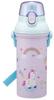 Skater Water Direct Dishwasher Made In Little Unicorn Children's Bottle, 480ml, Drinking, Plastic, One-Touch Operation, Safe, Japan, Design, Girls',
