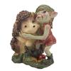 [R7058] - Resin Figurine 'Pixie and Hedgehog' - 85 Mm