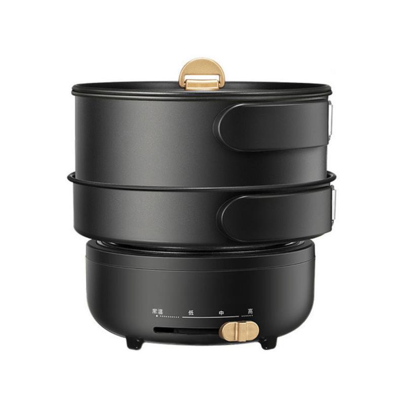 Новая складная электрическая кастрюля, мини-портативная электрическая сковорода, раздельная сковорода, дорожная разложенная мультиварка, тушеное мясо, 220 В