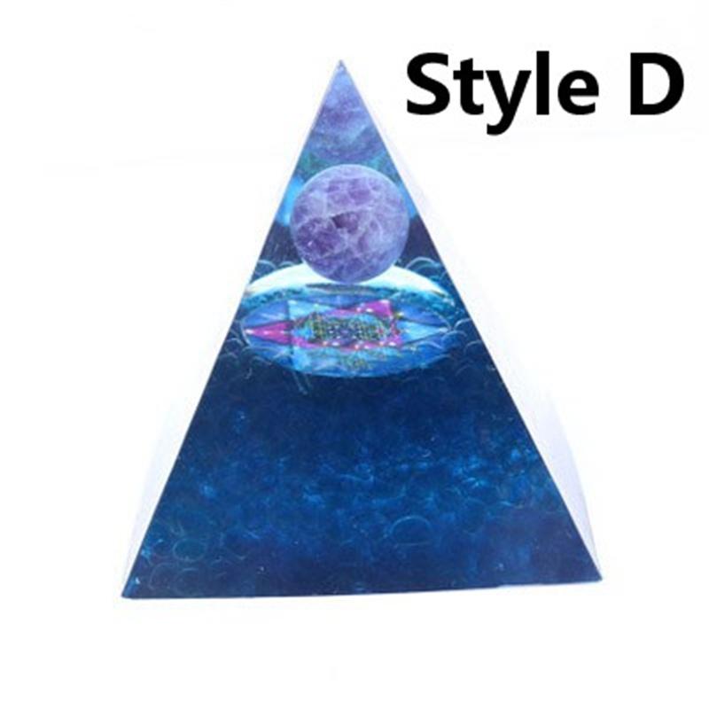 Natural Cristal Stone Orgone Energy Healing Reiki Chakra Multiplier Pyramid