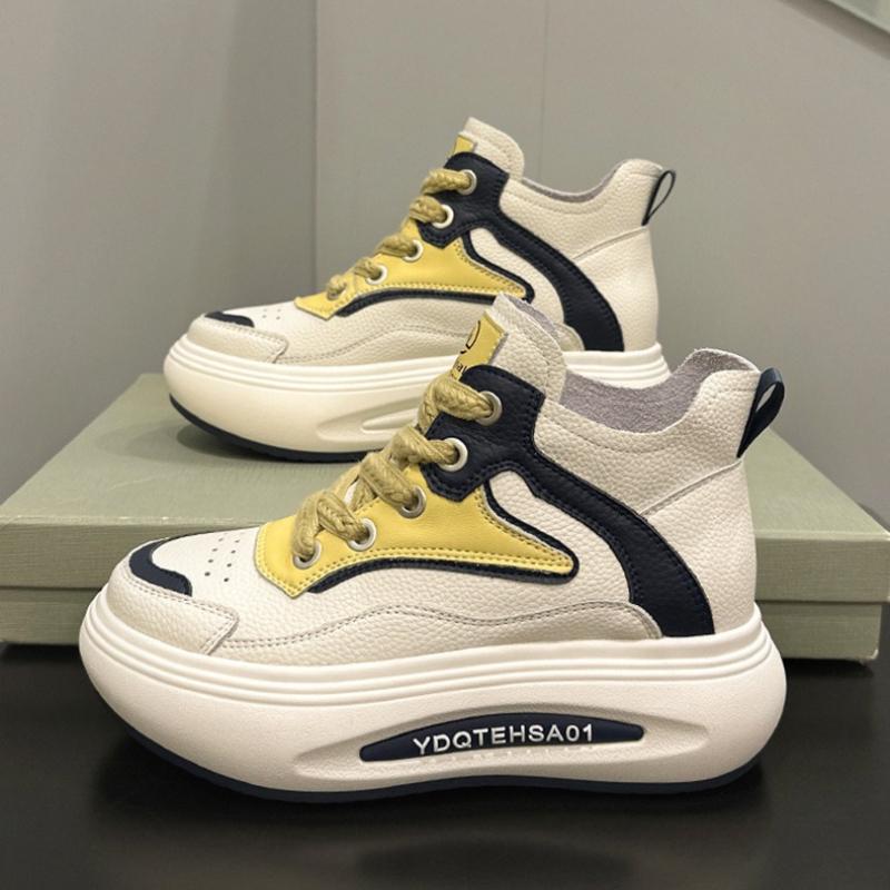 Multifunctional Walking Shoes for Women - Thick Sole High Top Dad's Shoes Sneakers with Trendy Design Sneakers Women