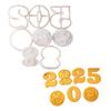 Pressable Biscuits Mold Snake Year Cookie Cutters Biscuits Fondant Cookie Stamps Kitchen Tool Party Supplies