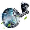 12V/24V Windshield Desk Fan USB Suction Cup Auto Cooler 360 Degree Adjustable Car Dashboard Fan 3 Speeds Mini Car Fan