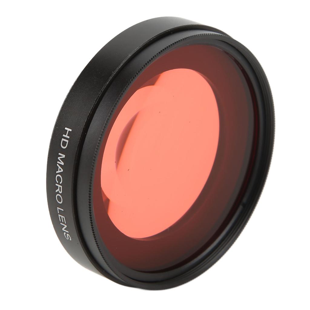 JUNESTAR 58mm Red Filter Action Camera Diving Filter with 16X Macro Close Up Lens for Hero 9 Sports