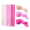 3 Roll Crepe Paper Cuttable Crepe Paper Streamers Backdrop Decor for Wedding