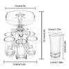 6 Shot Glass Dispenser And Holder Cocktail Dispenser Acrylic Shot Dispenser Whisky Beer Drinks Drinking Tools Wine Pourer