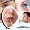 10/20/30X Magnifying Mirror with 3-Color LED Light Suction Cup Dimmable USB Rechargeable Portable Travel Handheld Men Women Makeup Vanity Mirror