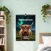 Highland Cow Calendar 2026 Jan 2026 - Dec 2026 12 Month Planner Scottish Wall Art Decor for Home Office