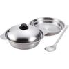 (Tsubame-Sanjo) Stainless Steel Tabletop Pot 26cm with Steamer and Ladle Set, Induction Compatible, Made In Japan, Takumiya TY-031