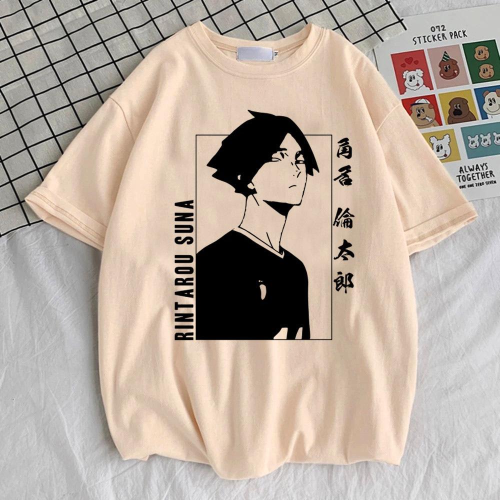 Haikyuu Top Tees Female 80s Vintage 2000s Graphic Colorful Comfortable Top Tees Graphic Grunge Pop Culture 2000s Colorful Pastel