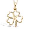 [P1169] - Gold Plated 'Clover' Pendant - 15 Mm