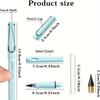 12 Colors Forever Pencil Erase, Enduring Writing Infinite Pencil, Never Sharpen Eternal Inkless Pencil, Eternal Pencil for Sketching
