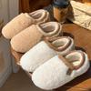 New Soft-soled Silent All-inclusive Heel Home Plush Cotton Shoes Autumn and Winter Couples Indoor Home Non-slip Cotton Shoes