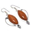Red Sunstone Gemstone 925 Sterling Silver Gift Jewelry Earring 2.21"
