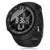 PALADA Men's Sports Digital Watch with Electronic Quartz Movement, Waterproof, Military, Business, and Casual Style, LED Backlight - Black