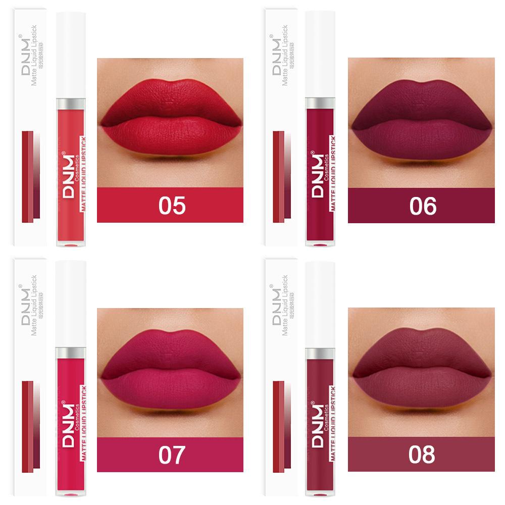 DNM 19 Colour Matte Lip Gloss Waterproof Long Lasting Non-Fading Lip Glaze Multicolour Non-Stick Lipstick