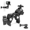 JEBUTU Super Clamp Head Rotatable Bike Camera Mount Ball Head Screw Camera Holder for Gopro Free Head Action Camera Mount Included Load Capacity Up To