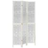 VidaXL Room Divider 3 Panels, Room Separator, Privacy Screen, Bedroom Living Room Screen, White Wood 358671