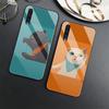Cute Cat Animal Case For Samsung Galaxy A52 A71 A72 A70 A73 A53 A13 5g A03 A22 A21s A03 Core A42 Cartoon Tempered Glass Cover