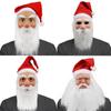 Christmas Santa Latex Mask Santa Claus Same Latex Headset White Bearded Santa Mask Prop