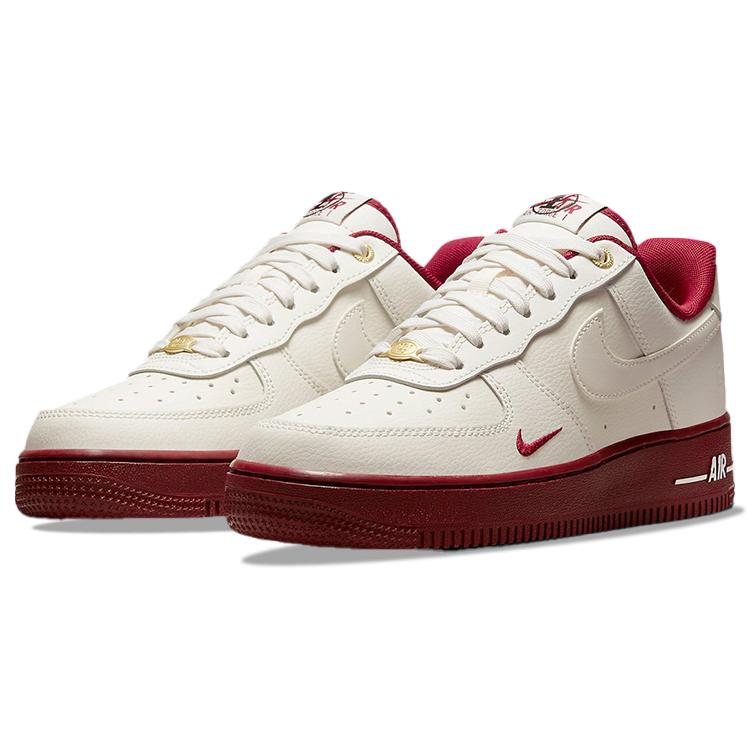 New Nike Air Force 1 Low '07 Se 40th Anniversary Edition Sail Team Red Women's DQ7582-100