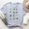 Clothing Casual 90s Sweet Style Trend Cactus Lovely Short Sleeve Women Print Lady Female Graphic T-shirt Tee Top Fashion T Shirt