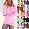Womens Clothes Autumn and Winter Sweaters Casual Long Sleeve Sweaters Ladies O-neck Shirts Cotton Pullover Loose Sweaters