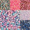 250Pcs/lot Random Mix No Hole ABS Pearl Loose Round Beads for DIY Craft Scrapbook Decoration