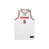 CBA Quick-Dry Fan Edition Basketball Vest 2021-2022 Season, Guangdong Team, Yi Jianlian No. 9 Home Men Tops White AAYR445-1