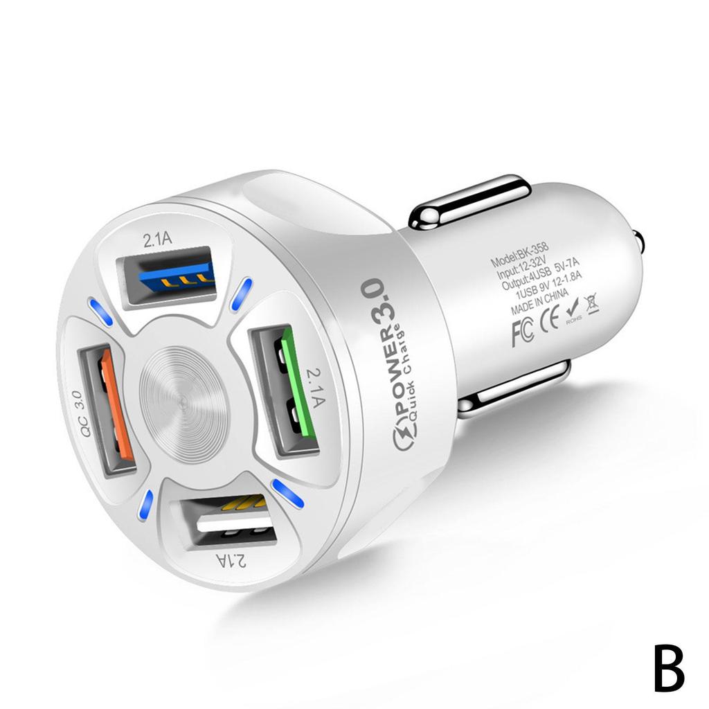 Car USB Charger PD 20W 4 Port Quick Charge 3.0 Universal Type C Fast Charging For IPhone Type C Car Charger