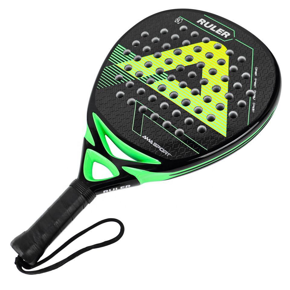 AMASPORT Carbon Fiber Racket All Carbon and EVA Memory Elastic Foam Core Racket Diamond Senior Player Ball
