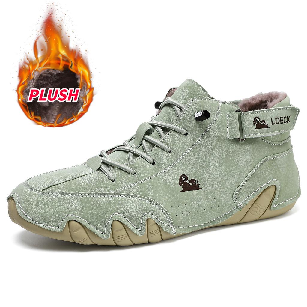 Popular Winter Velvet Martin Boots Large Size Octopus Men's Thermal Cotton Shoes High Top Men's Sports and Leisure Shoes