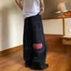 Embroidered Y2K Baggy Wide-Leg Hip-Hop Jeans for Men