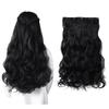 Silky Soft Hair Extensions And Wigs Women Curly Increase Hair Volume 5 Clips In Black Color