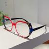 Oversized Glasses Women New Fashion Patchwork Rim Blue Light Blocking Eyeglasses Trendy Chic Brand Design Optical Frames