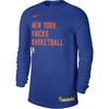 Nike X NBA Collaboration New York Knicks 2023-24 Season Training Quick-Dry Long Sleeve T-Shirt Unisex Tops Blue FD9959-495