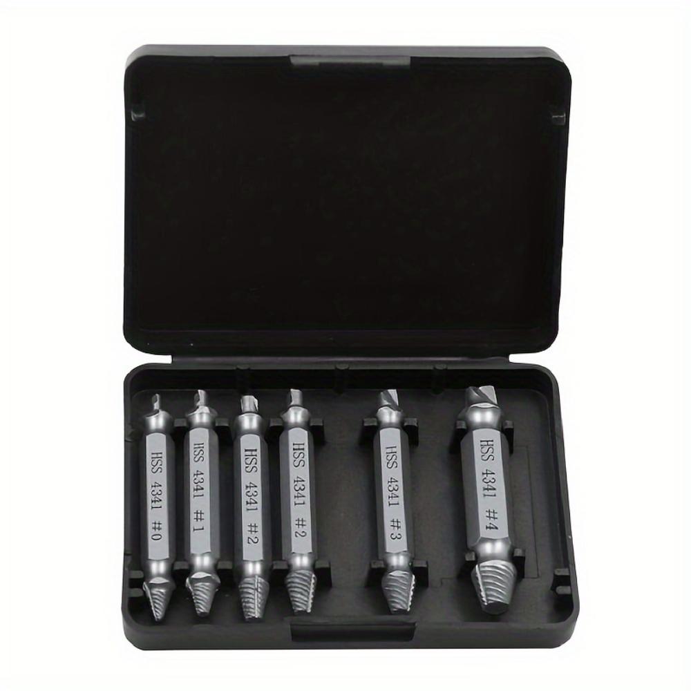 6-Piece Damaged Screw Extractor Bit Kit with Toolbox