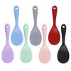 Kitchen Utensils Food Grade Heat Resistant Silicone Rice Spoon 22cm Heat Resistant Sushi Scoop Silicone Plastic Rice Paddle 7 Colors, 1pc