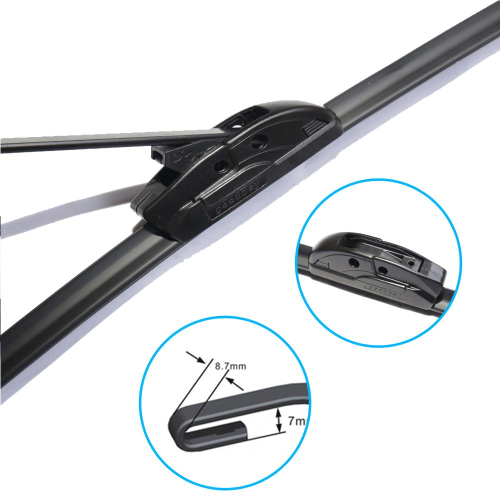 For VW PASSAT B5 B6 B7 B8 CC Double Rubble Car Wiper Accessories Auto Parts Cleaning Windshield Windscreen Frameless