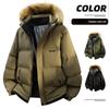 Mens Casual Parka Autumn Winter Cotton Jacket Outwear Thick Warm Padded Coat Men Outdoors Windproof Tops